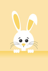 Fototapeta na wymiar Vector illustration Easter bunny in flat style