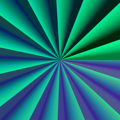 3d lines abstract perspective background with dark green and turquoise color tone.
