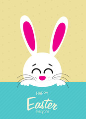 Vector illustration Easter bunny in flat style