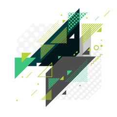 Abstract art background with geometric elements