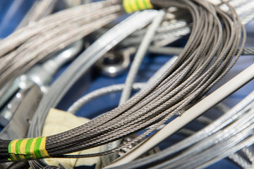 Metal thin cord wrapped with tape.
