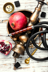 Hookah with pomegranate flavor