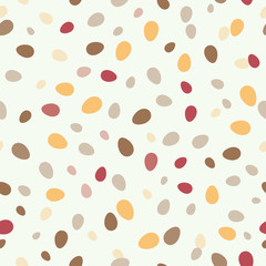 Vector Easter Egg Confetti Seamless Pattern Background.