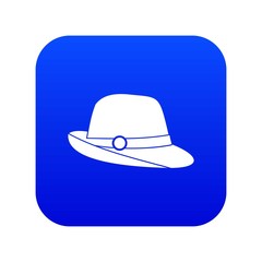 Hat icon digital blue for any design isolated on white vector illustration