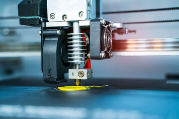 3D printer or additive manufacturing and robotic automation technology.