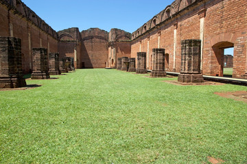 Fototapeta na wymiar Ruins of Jesus de Tavarangue located in Itapua, Paraguay