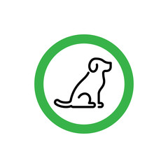 Vector Dogs Friendly Allowed Icon Sign