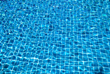 Obraz premium The color of the pool in the daytime.Blurred and soft focus.