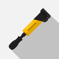 Bicycle air pump vector flat design.