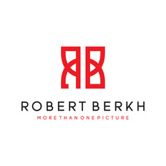letter RB logo design vector illustration