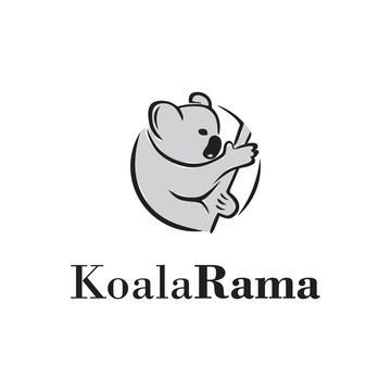 koala logo design vector illustration