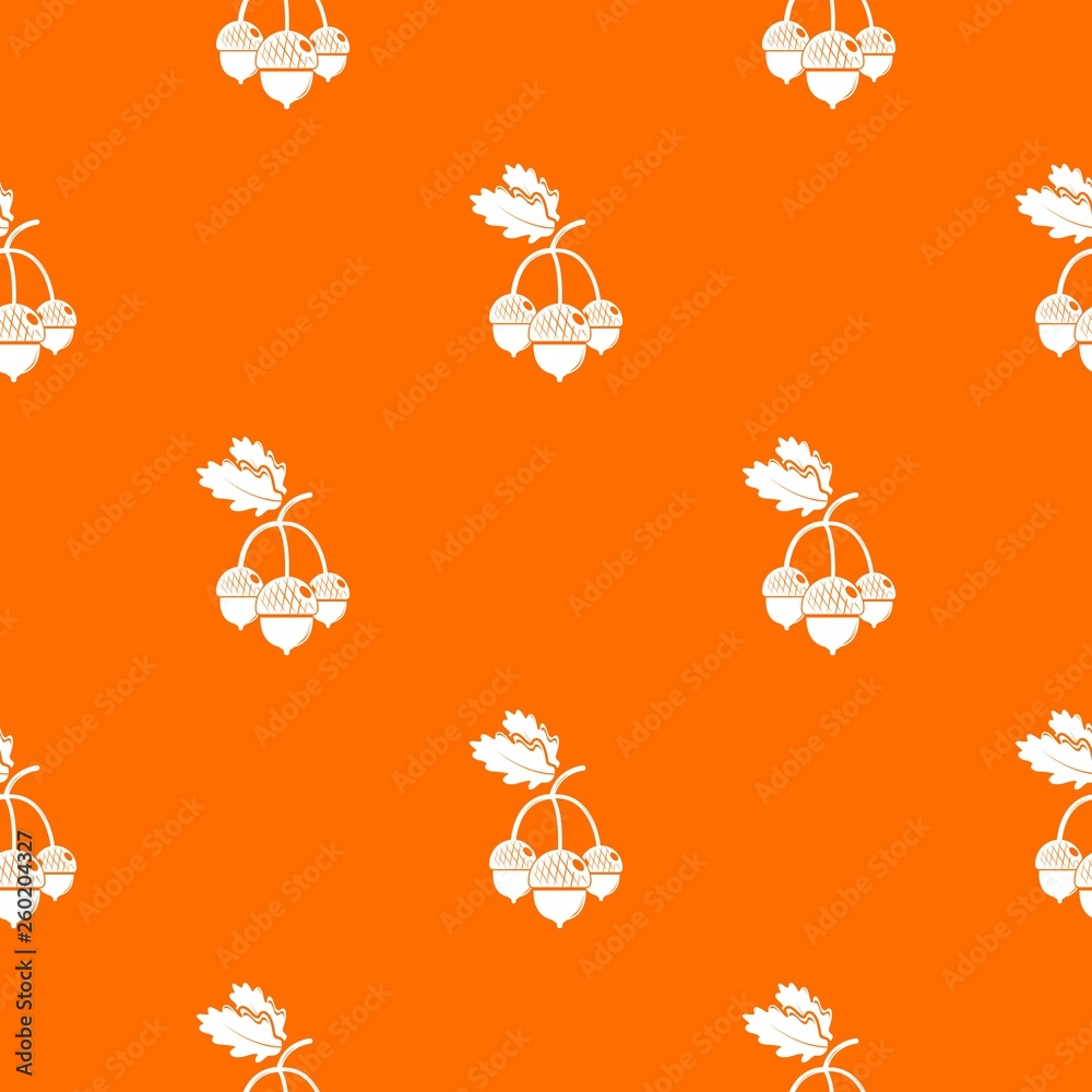 Wall mural Acorn pattern vector orange for any web design best - Wall murals