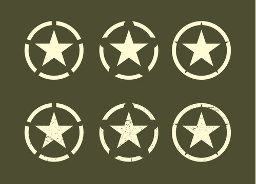 Set of U.S Military stars