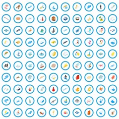 100 sea life icons set in isometric 3d style for any design vector illustration