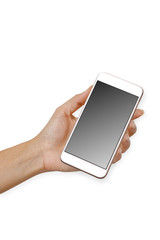 Hand woman's holding something