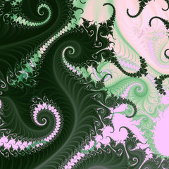 .Abstract fantasy ornament pattern. Creative fractal design for greeting cards or t-shirts