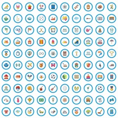 100 season icons set. Cartoon illustration of 100 season vector icons isolated on white background