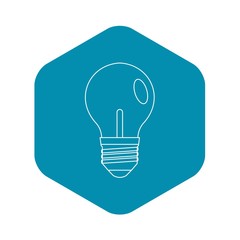 Bulb icon. Outline illustration of bulb vector icon for web