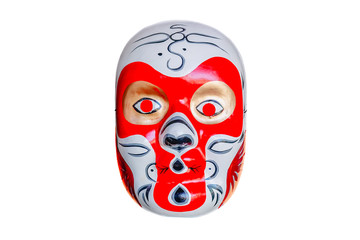 Traditional Chinese mask on white background