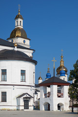 Fototapeta na wymiar The bell tower of the exiled Uglich Bell in the Tobolsk Kremlin. Tobolsk. Russia