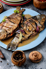 Grilled fish with lime