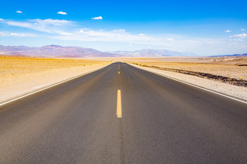 Rural road in Death Valley National Park, California, USA