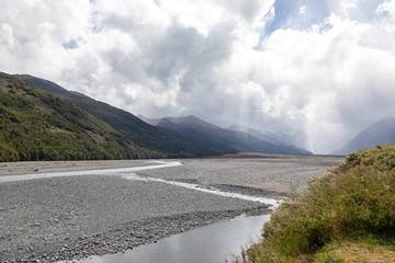 dramatic landscape scenery in south New Zealand