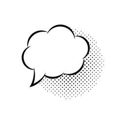 Speech bubbles. Thinking and speaking clouds. Retro empty comic bubbles. Stickers. Vector illustration.