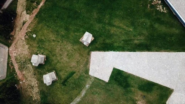 Bubanj monument and park in Nis, Serbia aerial view