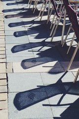 chairs in the street