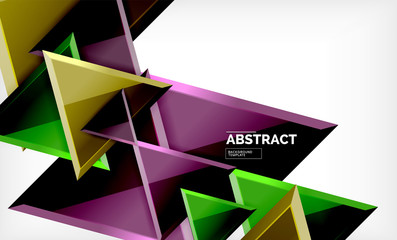 Fototapeta na wymiar Tech futuristic geometric 3d shapes, minimal abstract background
