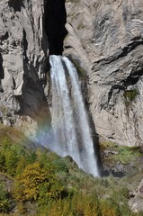 waterfall in mountains