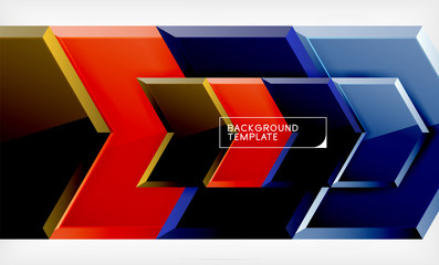 Abstract glossy techno arrows background