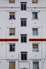 window on the white building in Bilbao city
