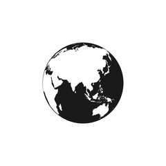 Earth Globe icon. Earth Globe vector icon. Black Earth Globe vector icon. Isolated
