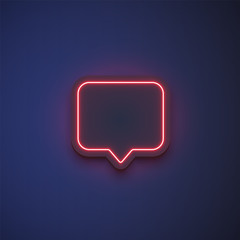 High detailed neon colorful speech bubble. vector illustration