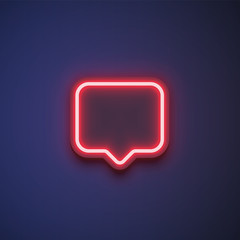 High detailed neon colorful speech bubble. vector illustration