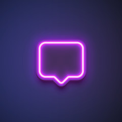 High detailed neon colorful speech bubble. vector illustration