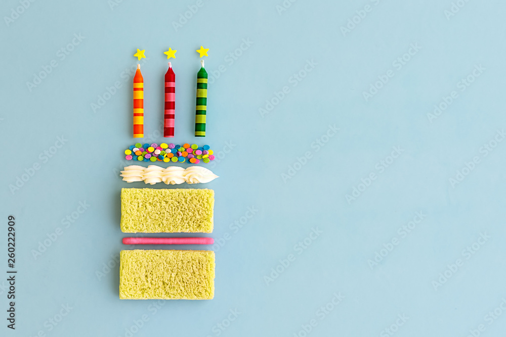 Canvas Prints birthday cake, top view