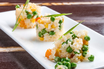 Rise with vegetables