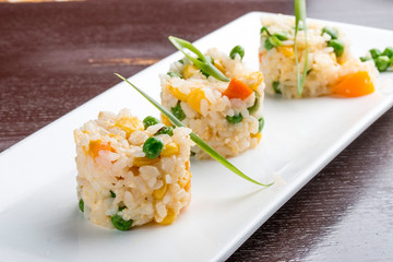 Rise with vegetables