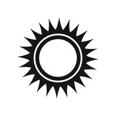 Sun icon vector isolated