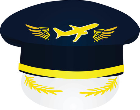 Pilot's hat. vector illustration 