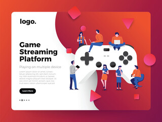 Illustrations concept game streaming platform © emojoez