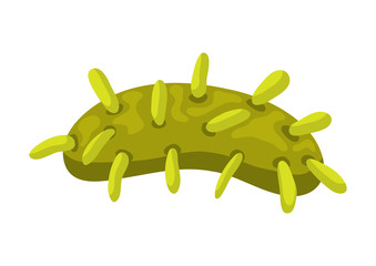 Fototapeta premium Icon green bacterium.