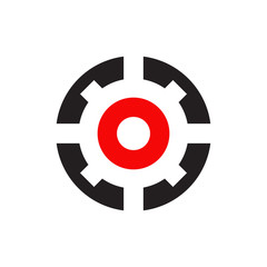 Industrial icon logo design template