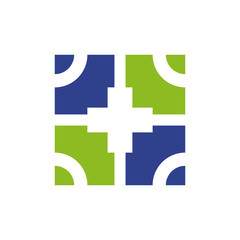 Fototapeta premium Medical and health care logo design vector template