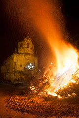 Fototapeta na wymiar Bonfire of San Antonio