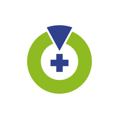 Obraz premium Medical and health care logo design vector template