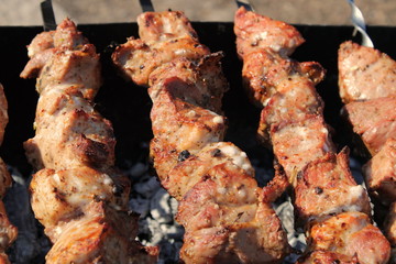 meat on the grill